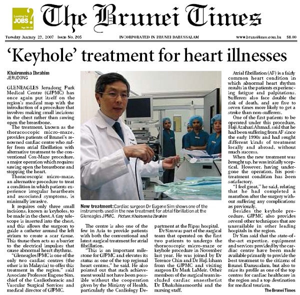 Brunei Times 23Jan2007